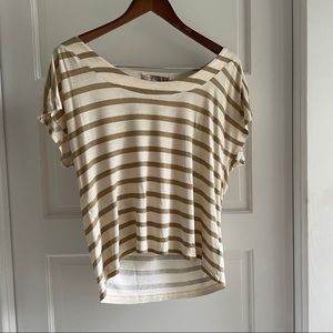 🔵 3 for $9 Forever 21 S Crop Top Wide Neck Short Sleeve Shirt